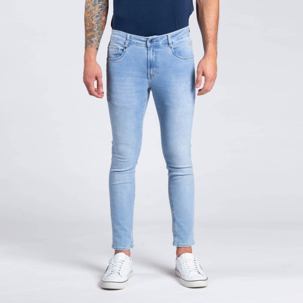 Encontraproduto.com.br - Calça Docthos Fit Cropped Jeans Claro T-400