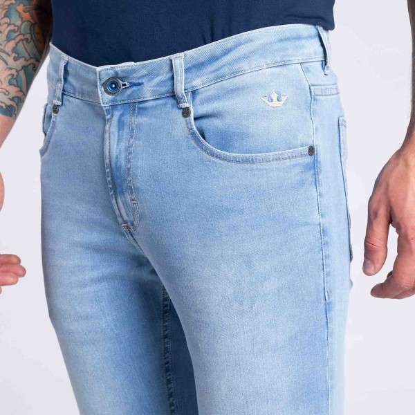 Encontraproduto.com.br - Calça Docthos Fit Cropped Jeans Claro T-400