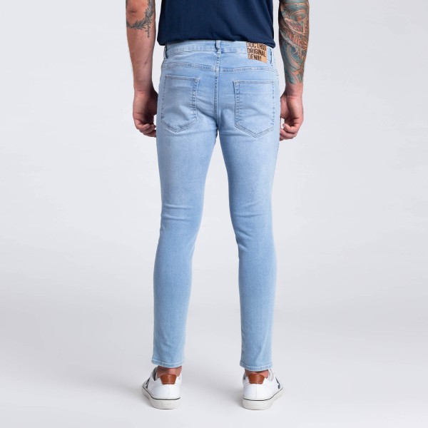 Encontraproduto.com.br - Calça Docthos Fit Cropped Jeans Claro T-400