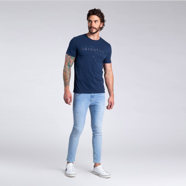 Encontraproduto.com.br - Calça Docthos Fit Cropped Jeans Claro T-400