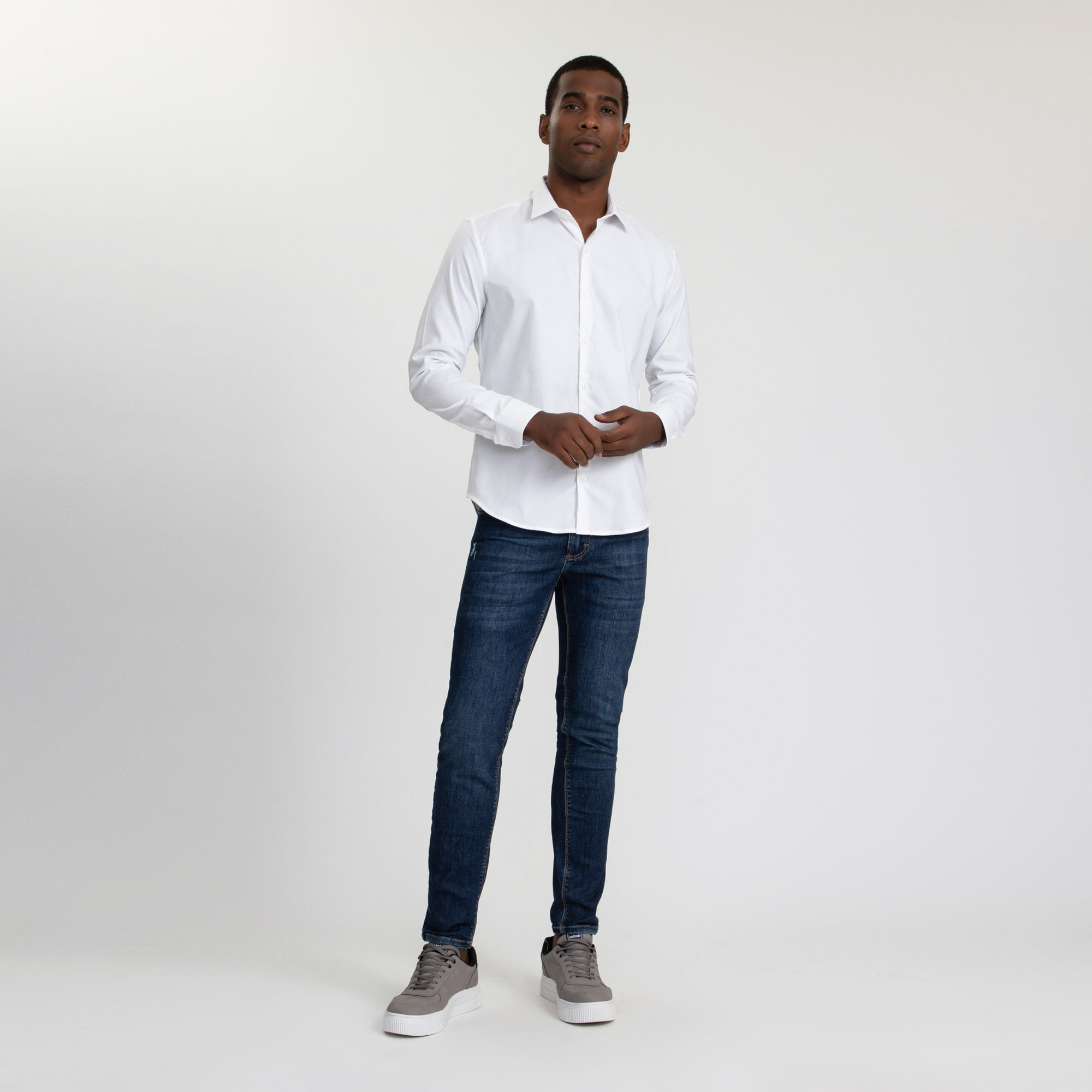 Encontraproduto.com.br - Camisa Manga Longa Docthos Tailor Fit Lisa