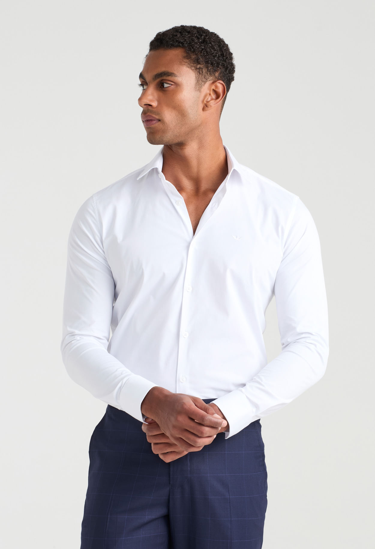 Encontraproduto.com.br - Camisa Docthos Tailor Fit Manga Longa Tricoline com Elastano