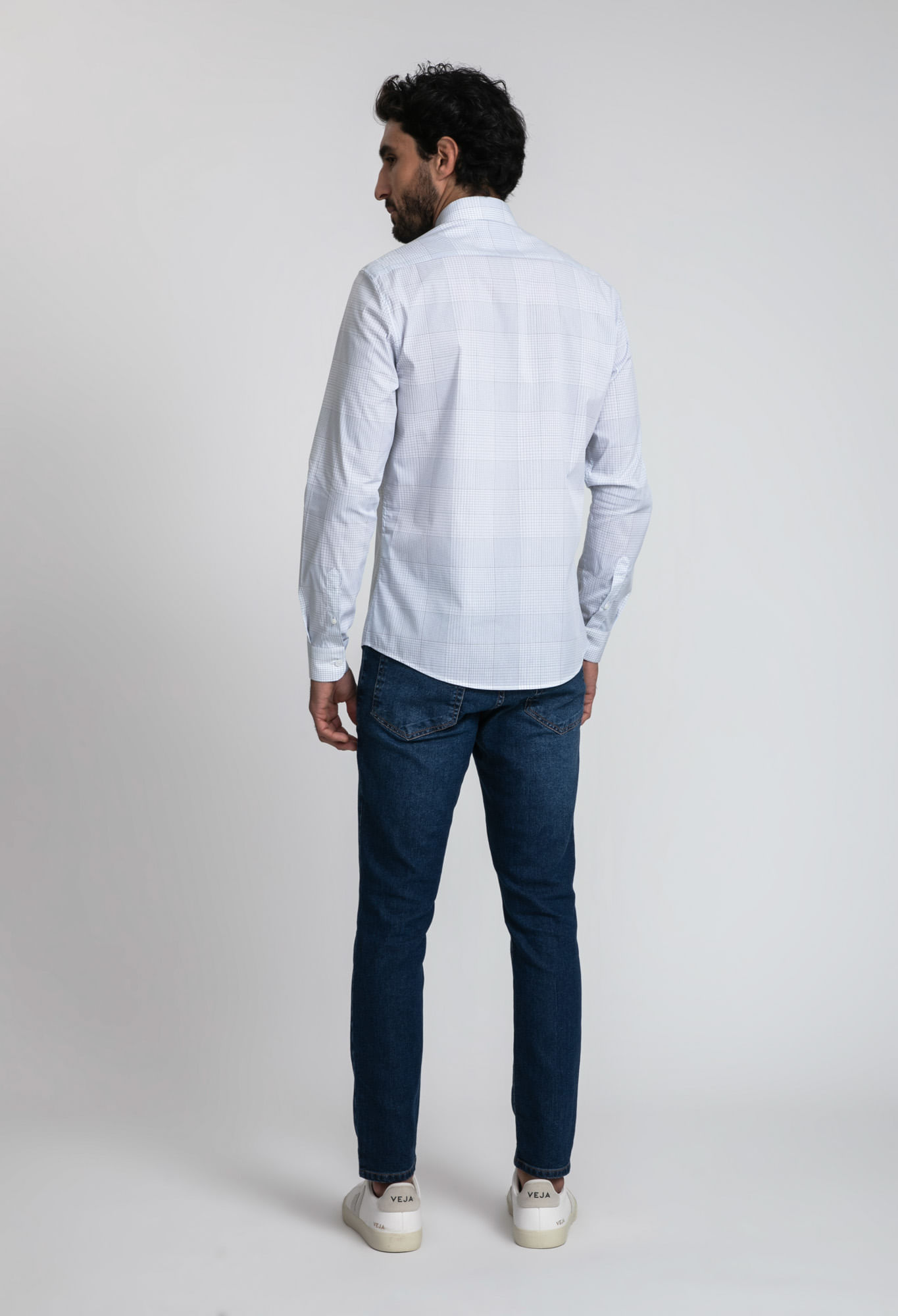 Encontraproduto.com.br - Camisa Docthos Slim Manga Longa Poliamida Xadrez Médio
