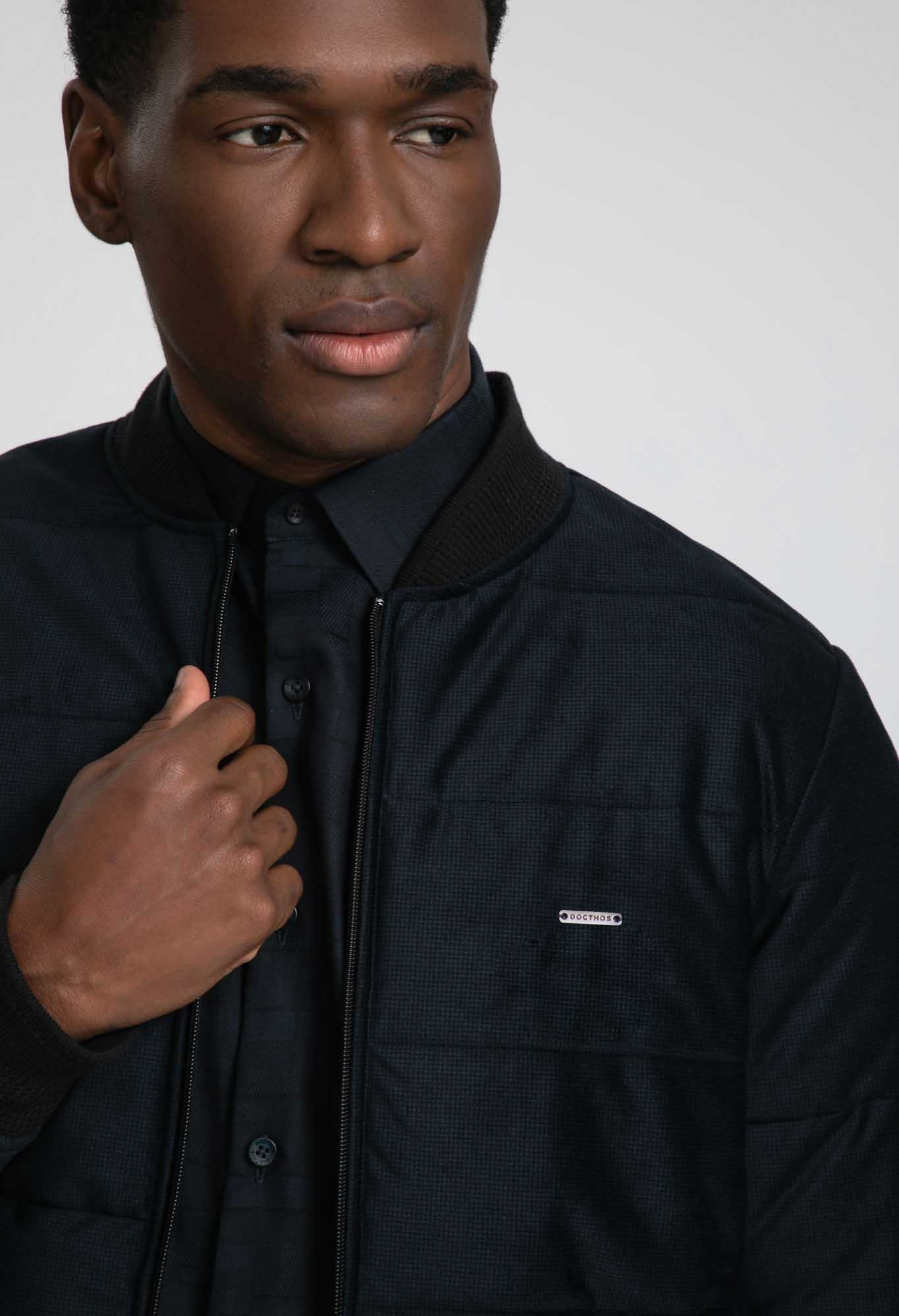Encontraproduto.com.br - Jaqueta Docthos Slim Puffer Bomber Veludo