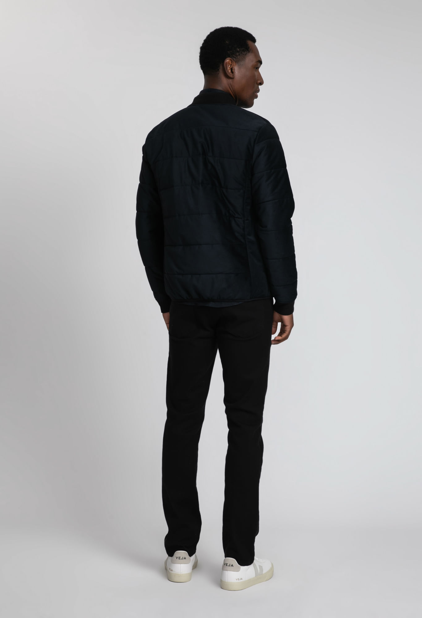 Encontraproduto.com.br - Jaqueta Docthos Slim Puffer Bomber Veludo