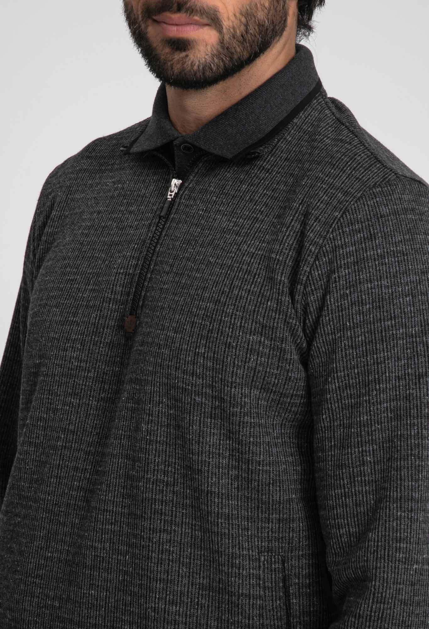 Encontraproduto.com.br - Blusão Docthos Slim Moletom Fleece com Ziper