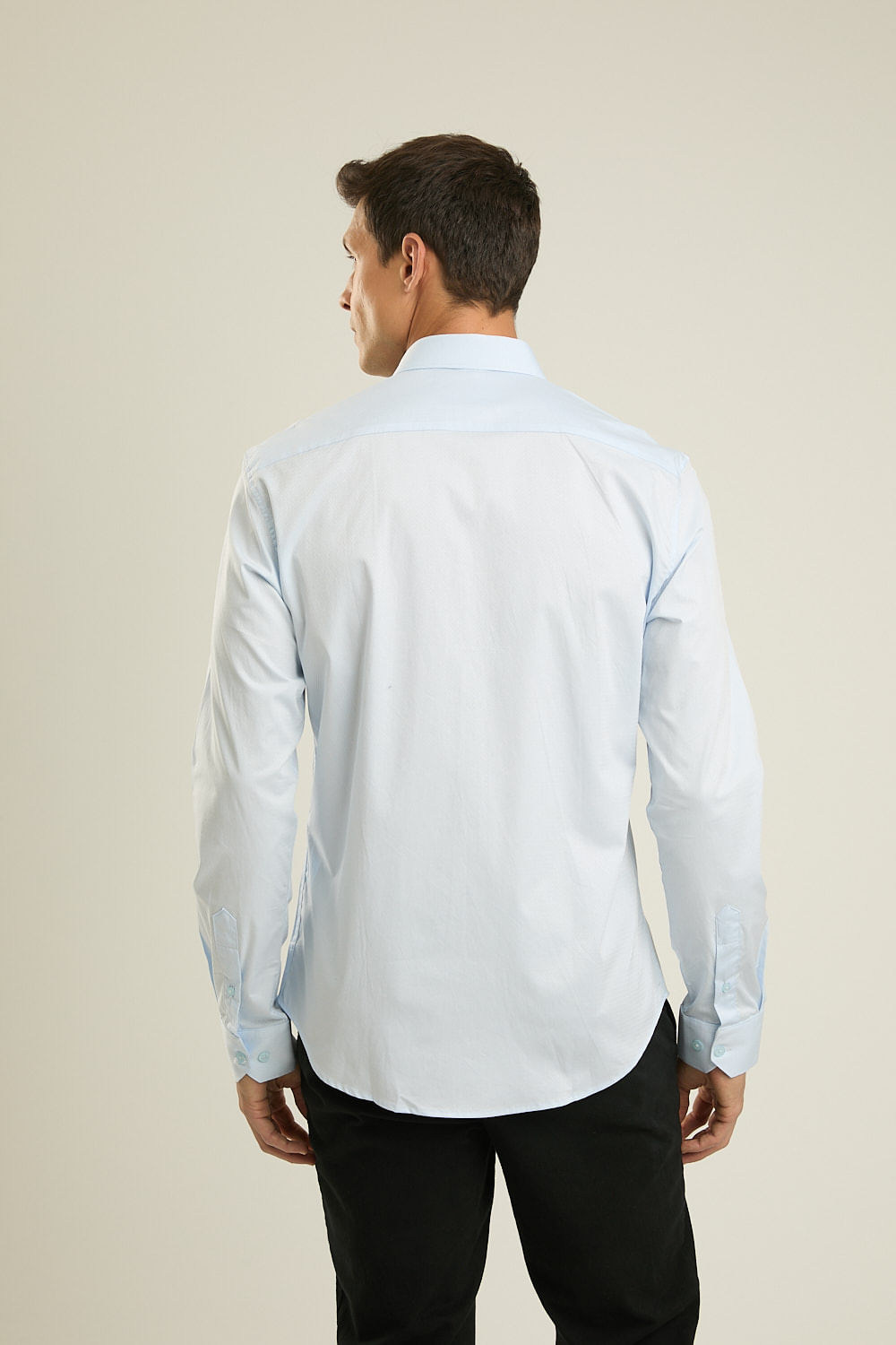 Encontraproduto.com.br - Camisa Manga Longa Tailor Fit Maquinetada