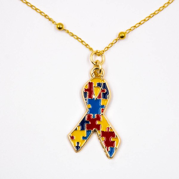 Encontraproduto.com.br - PINGENTE CATAFORETICO RESINADO LAÇO AUTISMO 35X20MM EM ZAMAC COM 06 PEÇAS