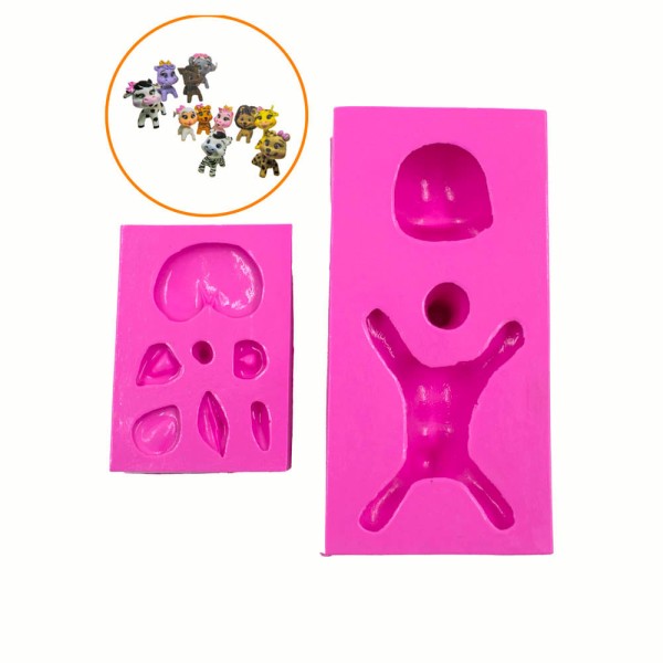 Encontraproduto.com.br - MOLDE DE SILICONE MIX DE BICHINHOS PARA BISCUIT POLYCOL
