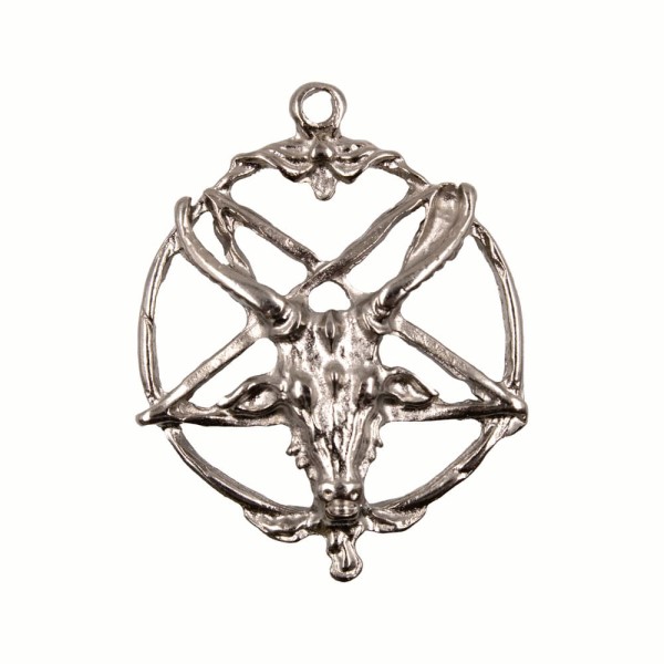 Encontraproduto.com.br - PINGENTE PENTAGRAMA BAPHOMET 35MM EM ZAMAC COM 08 PEÇAS