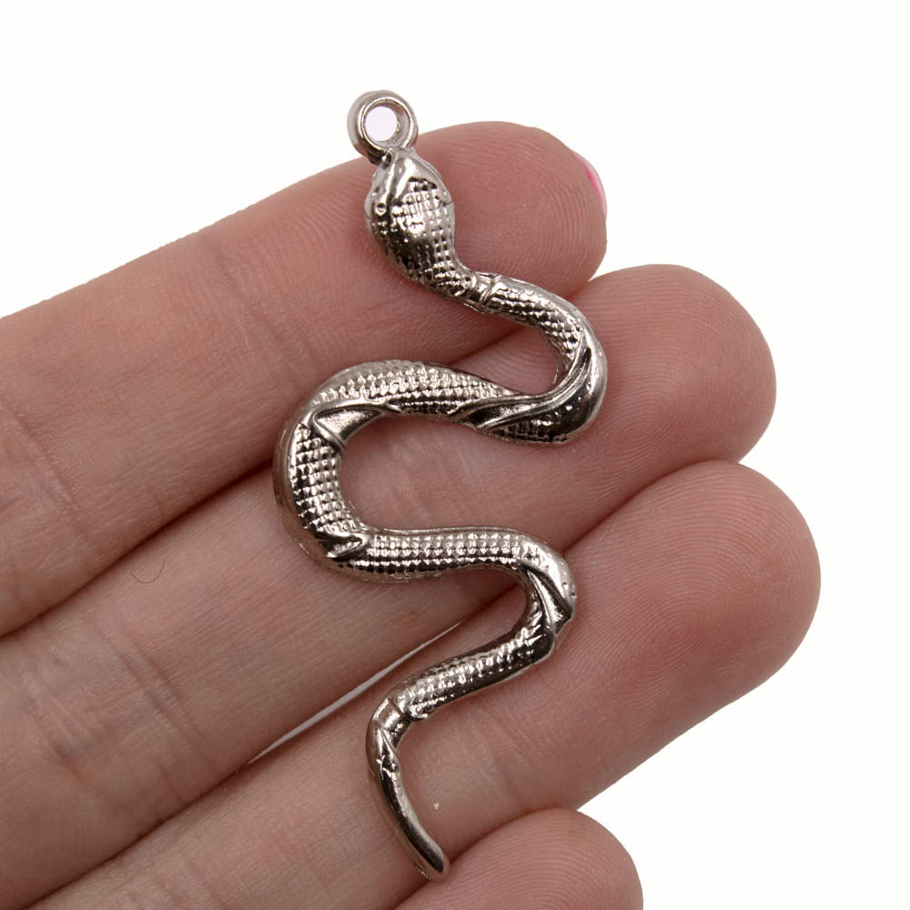 Encontraproduto.com.br - PINGENTE SERPENTE M 49X21MM EM ZAMAC COM 12 PEÇAS
