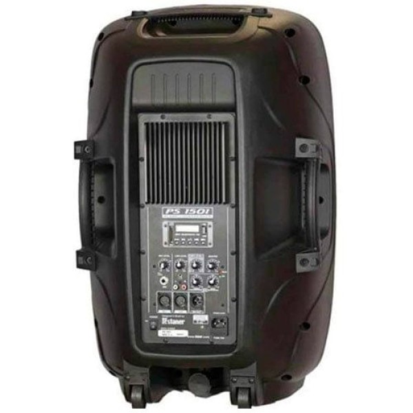 Encontraproduto.com.br - Caixa de Som Acústica Staner Ativa Bi-Amplificada Com Pedestal Preta - PS1501