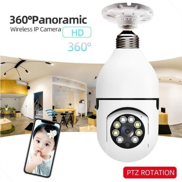 Encontraproduto.com.br - Câmera De Segurança Wifi Ip Smart Lampada 360 Inteligente