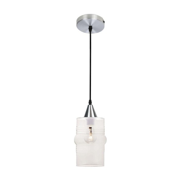 Encontraproduto.com.br - Lustre Pendente Taschibra Ali Liso E27 Transparente Bivolt Prata