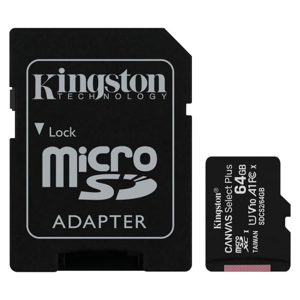 Encontraproduto.com.br - Cartão De Memória Kingston Canvas Select Plus Micro Sdxc 64gb Classe 10