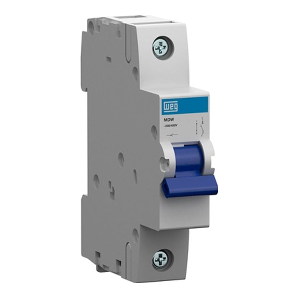 Encontraproduto.com.br - Disjuntor Unipolar Din MDW-C 10A Branco  Weg