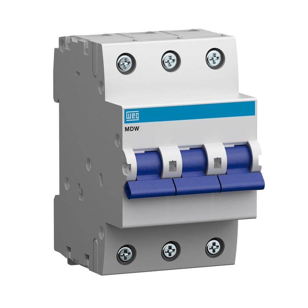 Encontraproduto.com.br - Disjuntor Tripolar Din MDW-C 40A Branco Weg