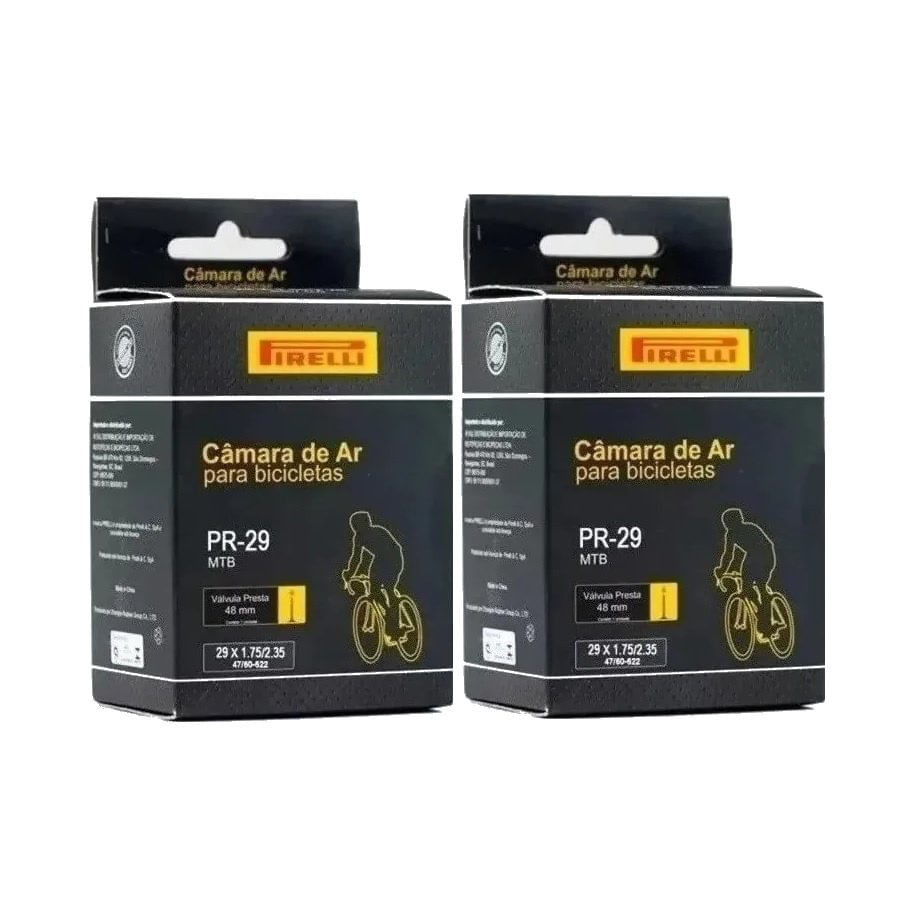 Par câmara de ar Pirelli 29 x 1.75/2.35 válvula presta 48 mm