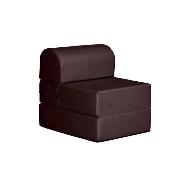 Encontraproduto.com.br - Sofá Cama Solteiro New Extra Suede Marrom - Paropas