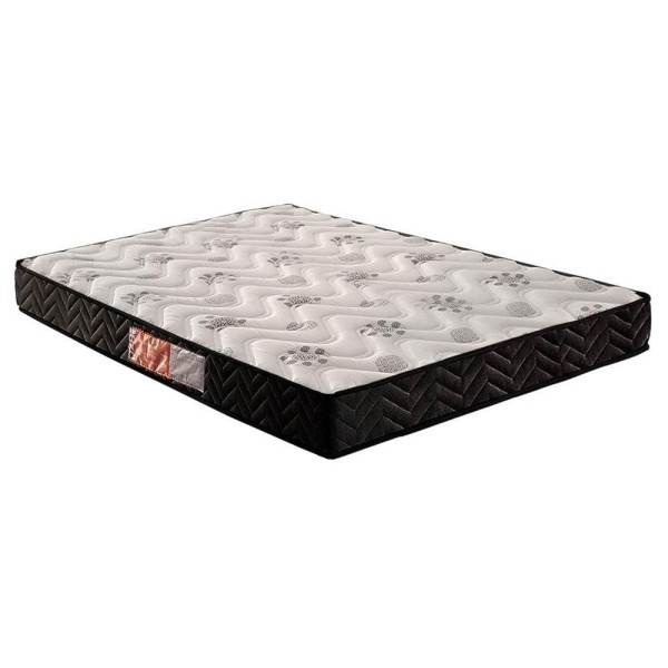 Encontraproduto.com.br - Cama Box Casal: Colchão Espuma D33 Paropas Pasquale + Base Crc Suede Black(138X188)