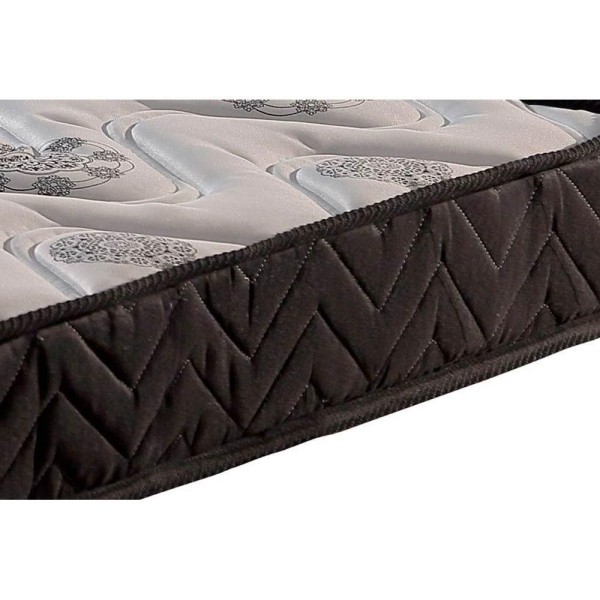 Encontraproduto.com.br - Cama Box Casal: Colchão Espuma D33 Paropas Pasquale + Base Crc Suede Black(138X188)