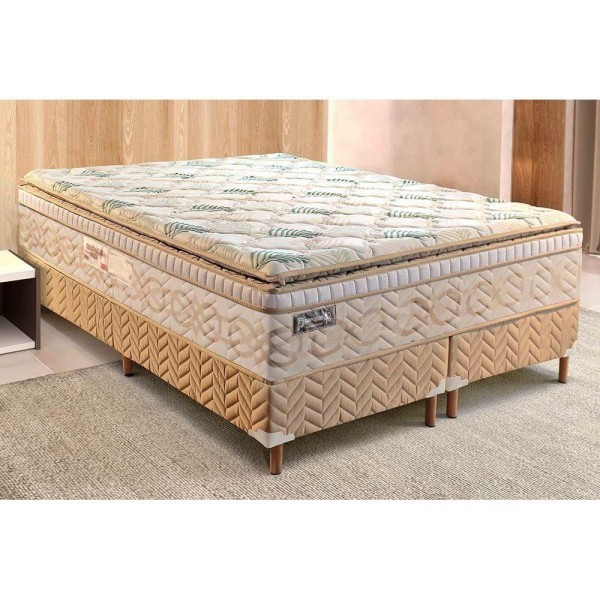 Encontraproduto.com.br - Colchão Eco Bamboo King Mola Ensacada E Pillow 203 X 193 X 36 Paropas