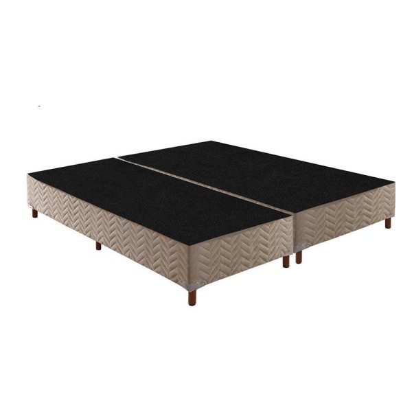 Encontraproduto.com.br - Cama Box Queen Sommier Rústico Bege (158x30)paropas
