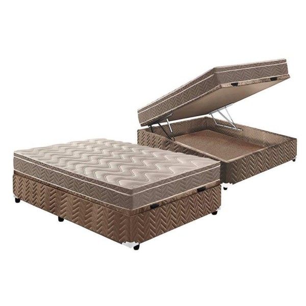 Encontraproduto.com.br - Cama Baú Casal: Colchão Anatômico Paropas D33/ep Confort Ul