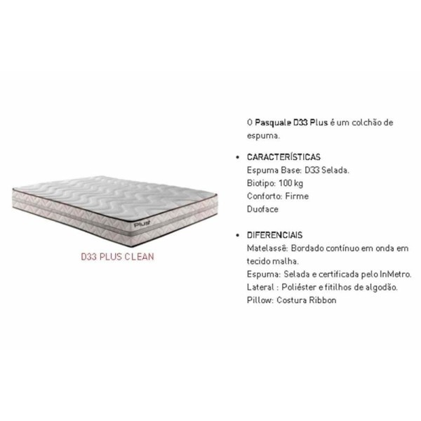 Encontraproduto.com.br - Conjunto Box Baú Casal: Colchão Espuma Paropas D33 Pasquale Plus + Base Crc Suede Gray(138x188)