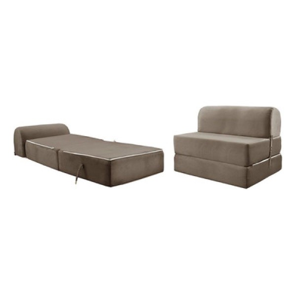 Encontraproduto.com.br - Sofá Cama Casal New Extra Suede Cinza - Paropas