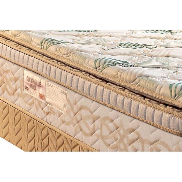 Encontraproduto.com.br - Conjunto Box Baú Casal: Colchão Molas Paropas Masterpocket Ensacadas Eco BambooBase Courano Clean