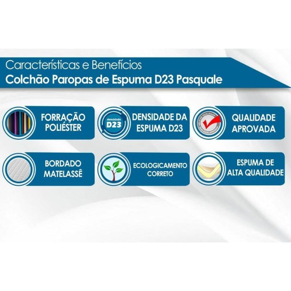 Encontraproduto.com.br - Colchão Viúva Espuma D23 Pasquale Black (128x188x14) - Paropas