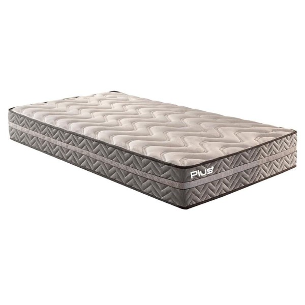 Encontraproduto.com.br - Colchão Solteiro Espuma D45 Pasquale Plus Euro Pillow Gray (88x188x25) - Paropas