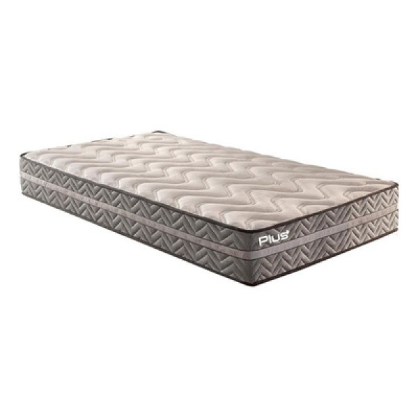 Encontraproduto.com.br - Colchão Solteiro Espuma D45 Pasquale Plus Euro Pillow Gray (88x188x25) - Paropas