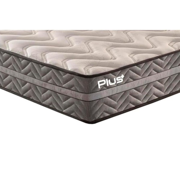 Encontraproduto.com.br - Colchão Solteiro Espuma D45 Pasquale Plus Euro Pillow Gray (88x188x25) - Paropas