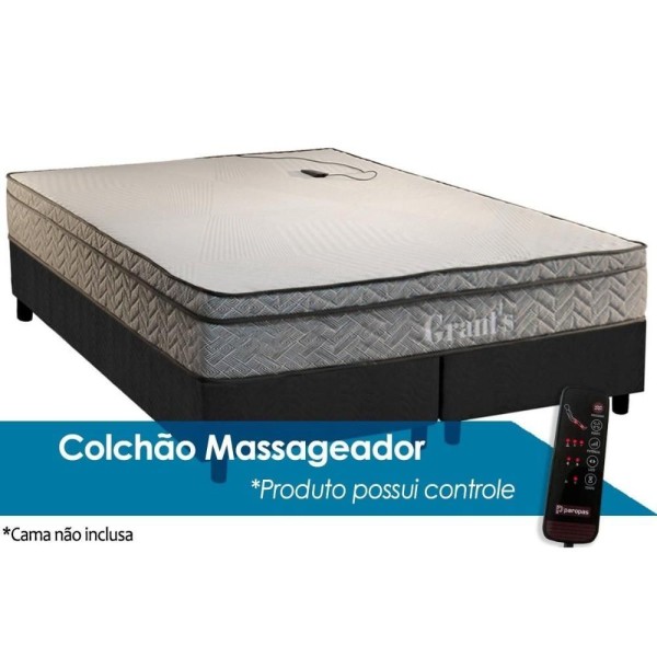 Encontraproduto.com.br - Colchão King Ortopédico C- Vibro Massagem D45 - Ep Grants Euro Pillow (193x203x25) - Paropas