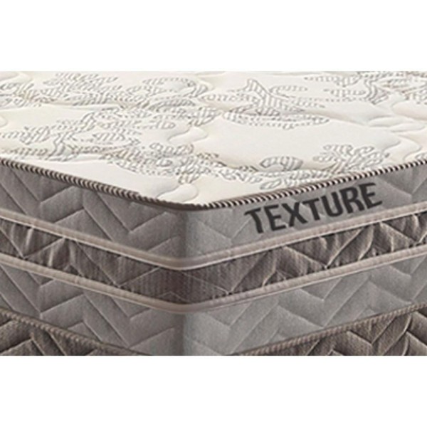 Encontraproduto.com.br - Cama Box Queen: Colchão Molas Paropas Masterpocket Ensacadas Texture + Base Crc Suede Bege(158X198)