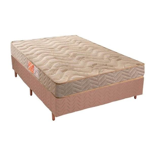 Encontraproduto.com.br - Cama Box Casal: Colchão Espuma D33 Paropas Pasquale + Base CRC Suede Clean(138x188)
