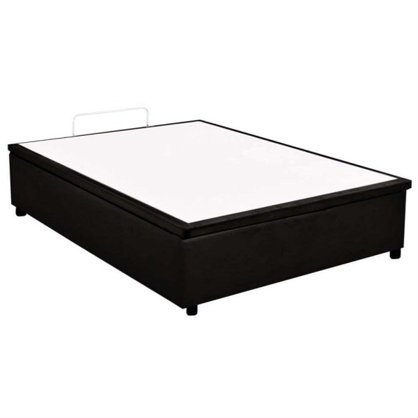 Encontraproduto.com.br - Cama Box Baú Casal: Colchão Molas Masterpocket Ensacadas Paropas Previlege + Base Black(138X188)