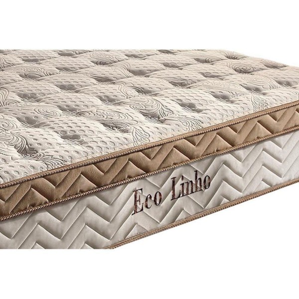 Encontraproduto.com.br - Cama Box Baú King: Colchão Molas Masterpocket Ensacadas Paropas Eco Linho + Base Clean(193X203)