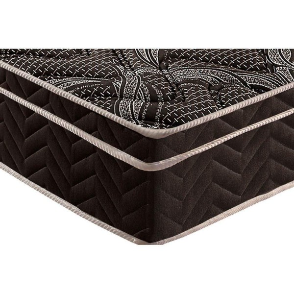 Encontraproduto.com.br - Cama Box Solteiro: Colchão Espuma Paropas D28/Ep Anatômico Pasquale + Base Crc Rústico Black(88X188)