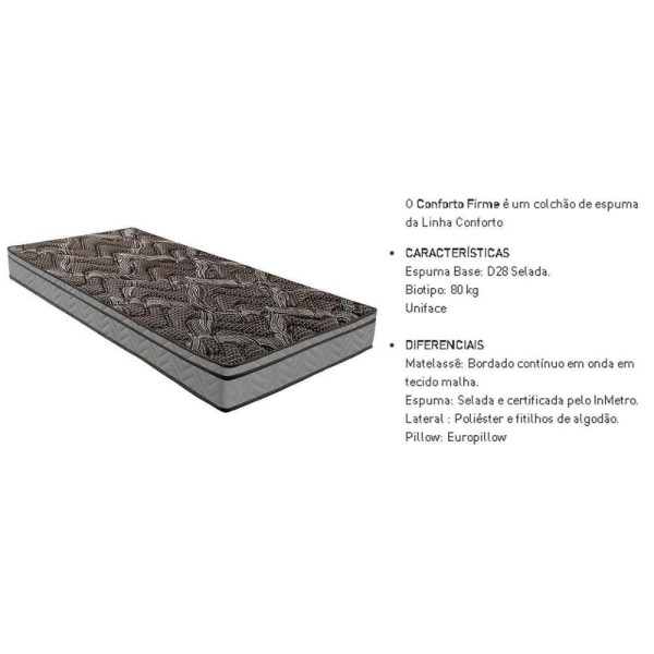 Encontraproduto.com.br - Conjunto Box Queen: Colchão Espuma Paropas D28/ep Confort Fi