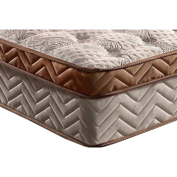Encontraproduto.com.br - Cama Box Solteiro: Colchão Molas Masterpocket Ensacadas Paropas Eco Linho + Base Branco(88X188)