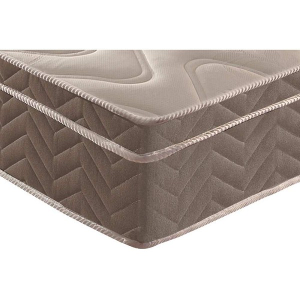 Encontraproduto.com.br - Cama Box Baú Solteiro: Colchão Espuma D33 Paropas - Ep Confort Ultra Firme + Base Crc Suede Brown(88x188)