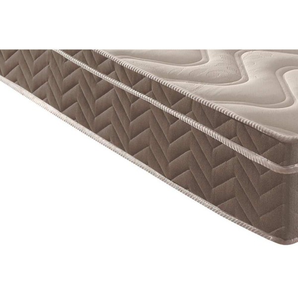 Encontraproduto.com.br - Cama Box Baú Solteiro: Colchão Espuma D33 Paropas - Ep Confort Ultra Firme + Base Crc Suede Brown(88x188)