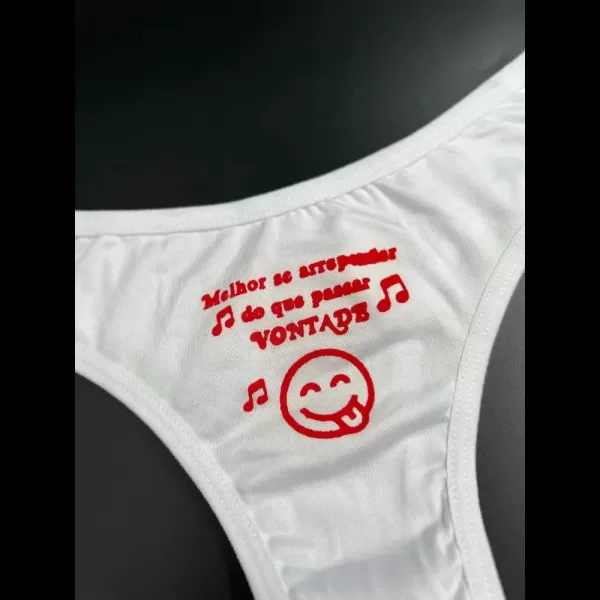 Encontraproduto.com.br - 180 - Calcinha com FRASES VARIADAS Fio Vitrine do Corpo