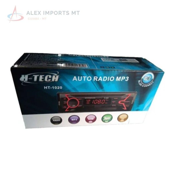 Encontraproduto.com.br - Rádio Automotivo H-Tech Bluetooth Usb Controle Remoto