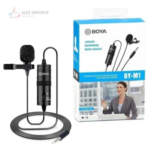 Encontraproduto.com.br - Microfone Lapela Com Fio Boya By-M1 Cabo 6 Metru Lapella