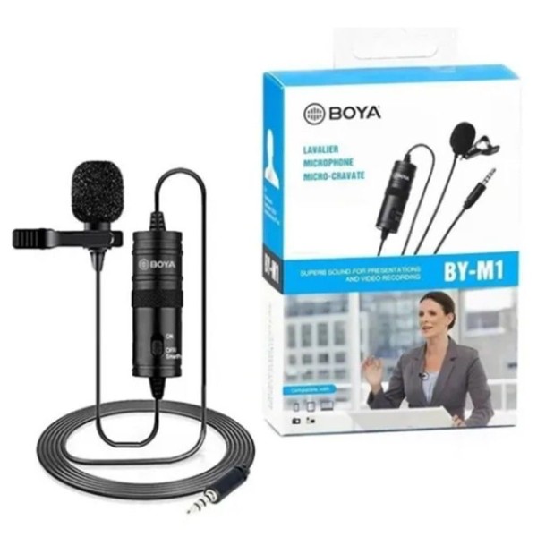 Encontraproduto.com.br - Microfone Lapela Com Fio Boya By-M1 Cabo 6 Metru Lapella