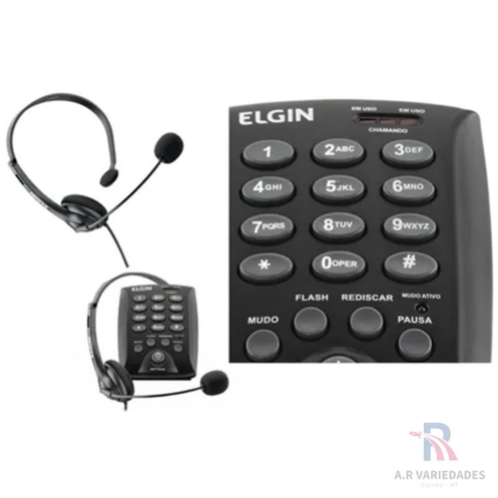 Encontraproduto.com.br - Telefone Headset Telemarketing Telefonista Elgin 6000